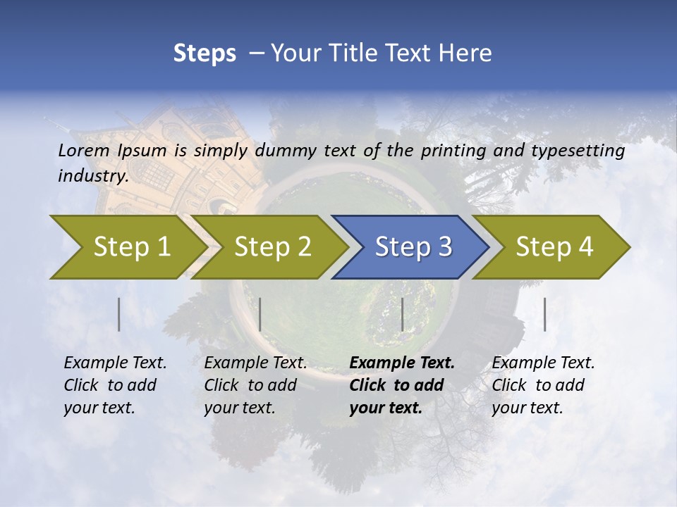 Round Wallpaper Travel PowerPoint Template