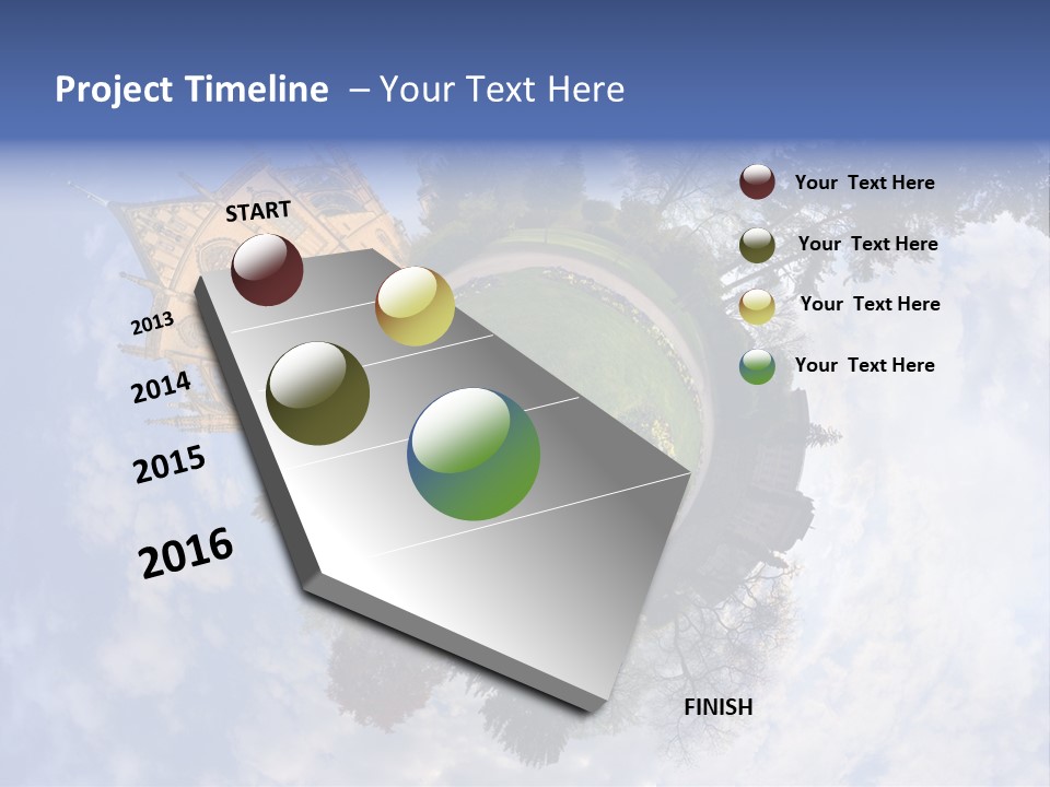 Round Wallpaper Travel PowerPoint Template