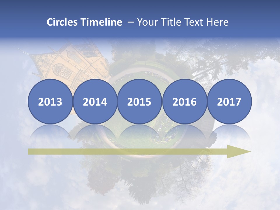 Round Wallpaper Travel PowerPoint Template