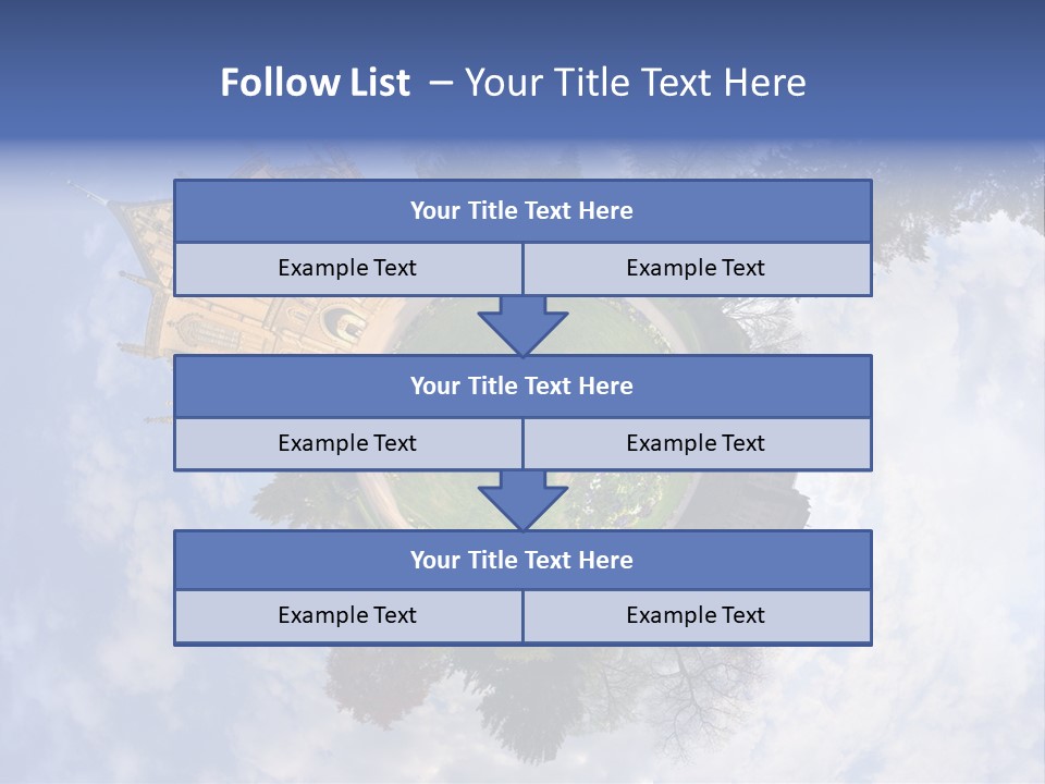 Round Wallpaper Travel PowerPoint Template