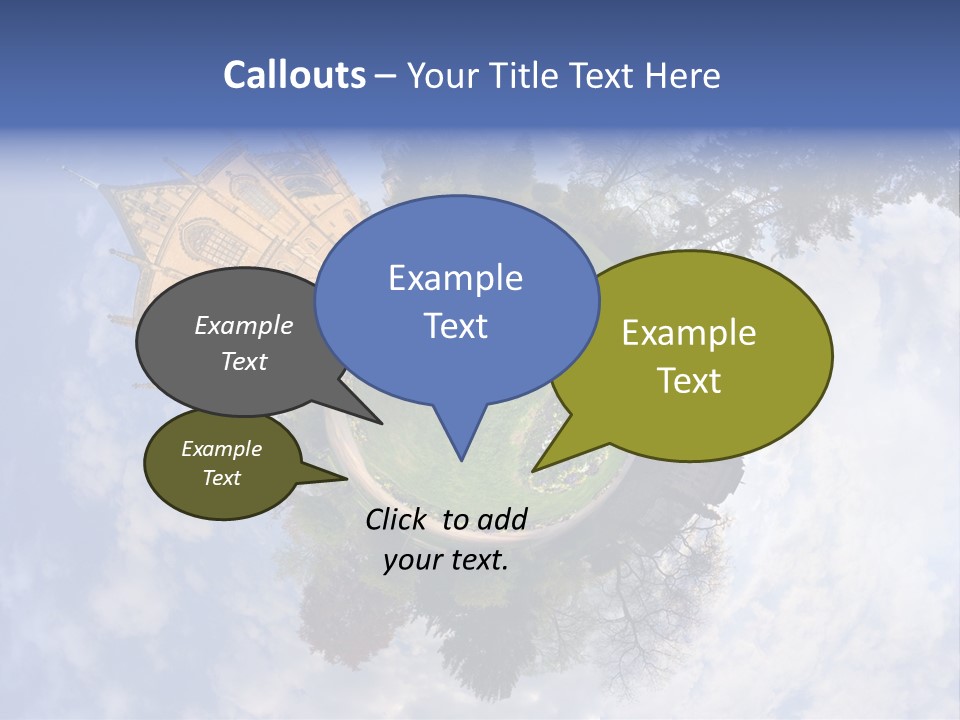 Round Wallpaper Travel PowerPoint Template