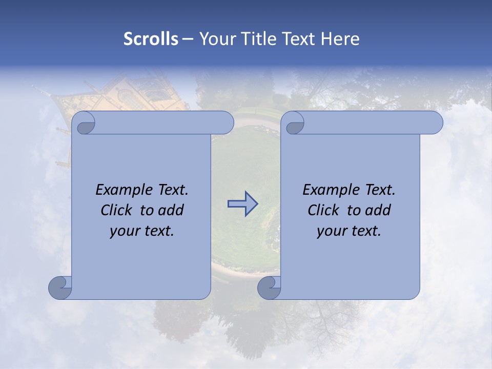 Round Wallpaper Travel PowerPoint Template