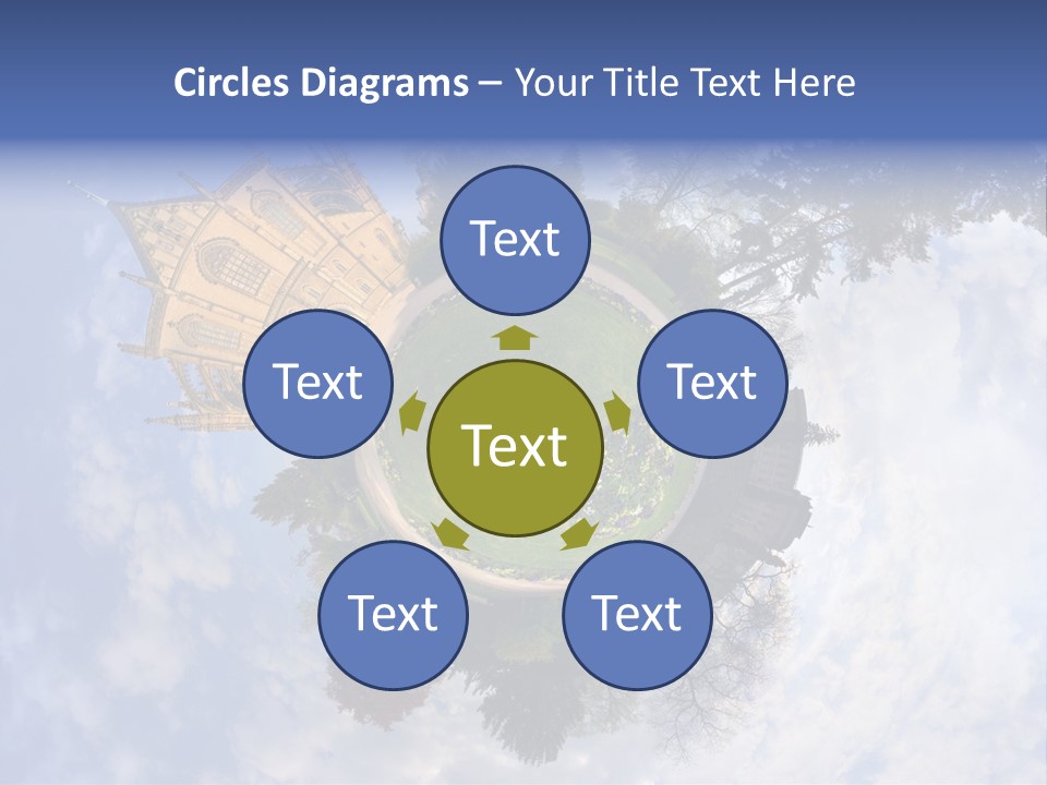 Round Wallpaper Travel PowerPoint Template