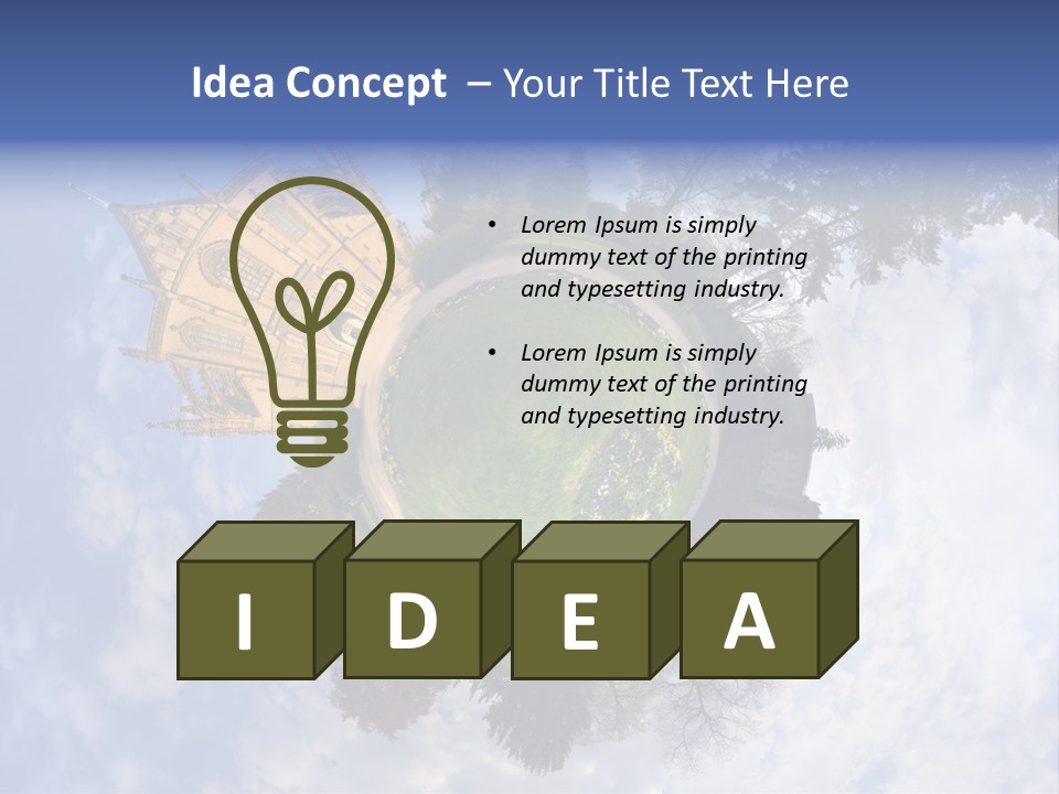 Round Wallpaper Travel PowerPoint Template