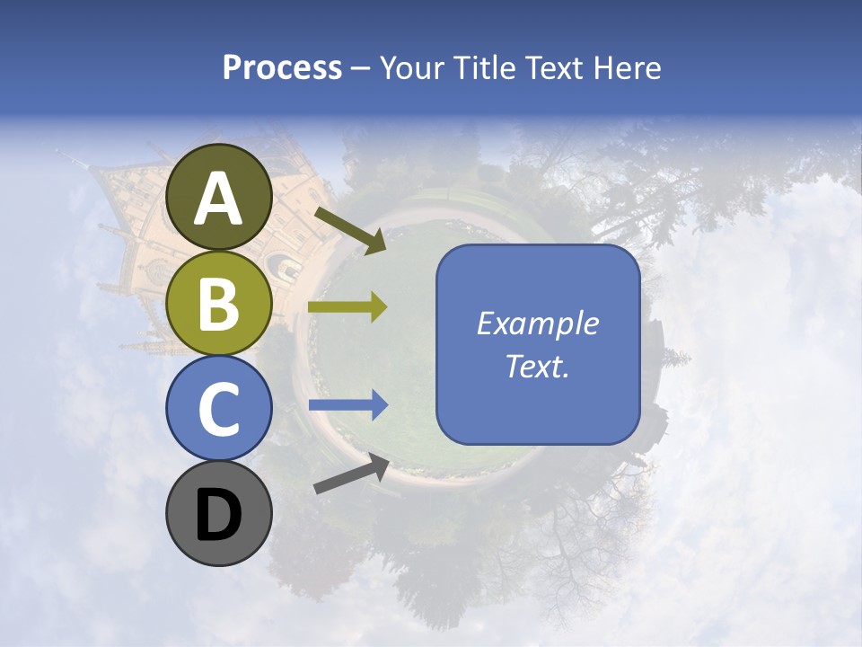 Round Wallpaper Travel PowerPoint Template