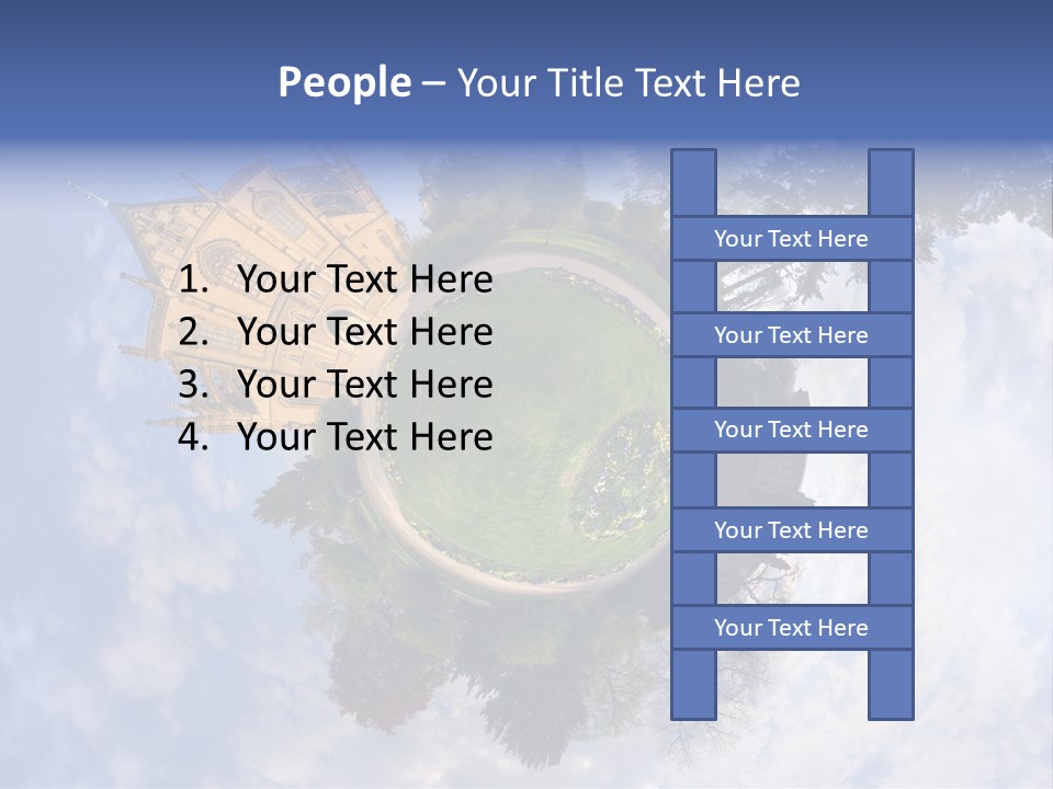 Round Wallpaper Travel PowerPoint Template