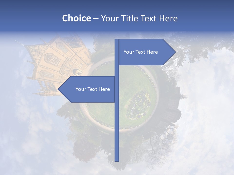 Round Wallpaper Travel PowerPoint Template