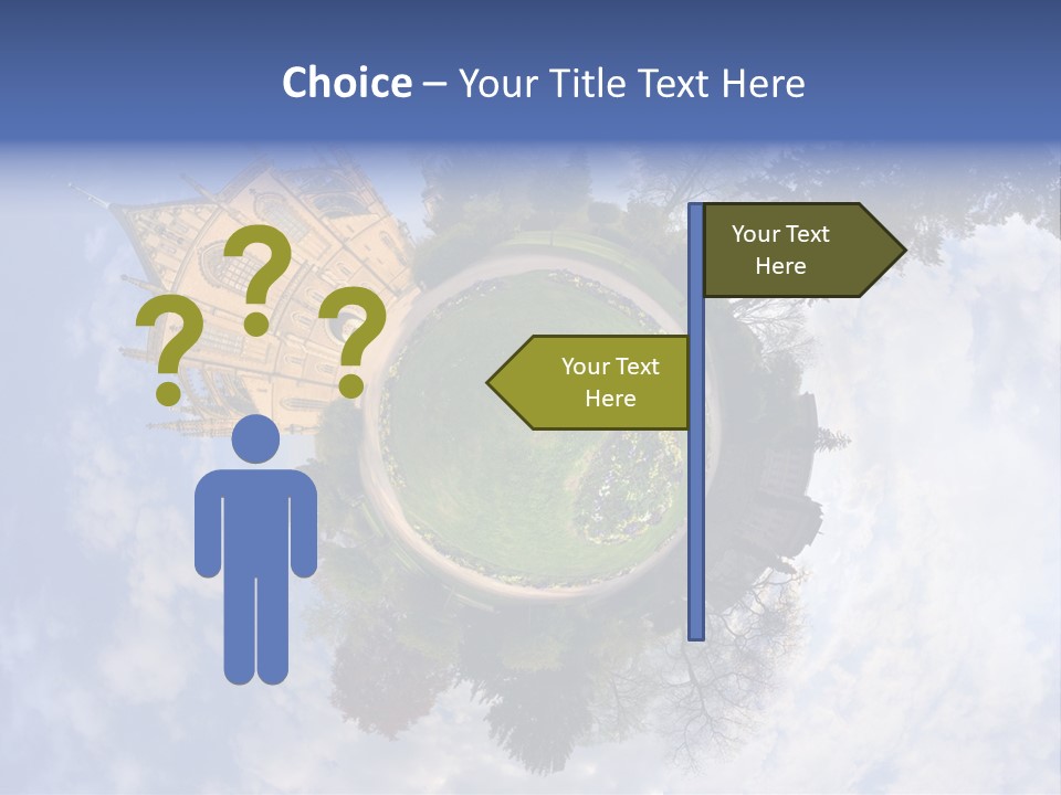 Round Wallpaper Travel PowerPoint Template