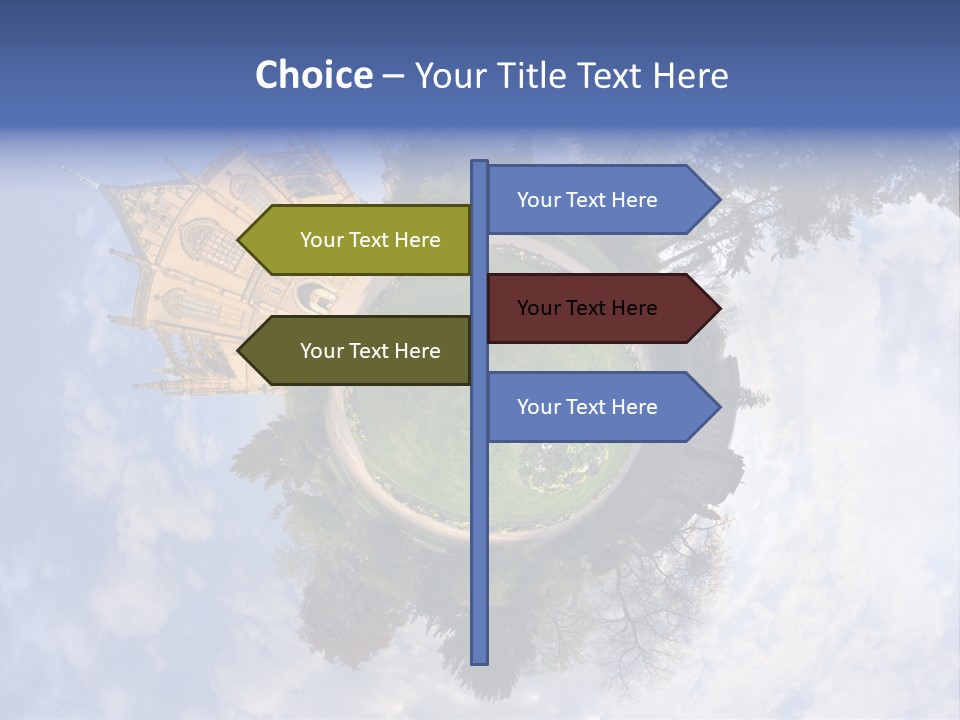 Round Wallpaper Travel PowerPoint Template