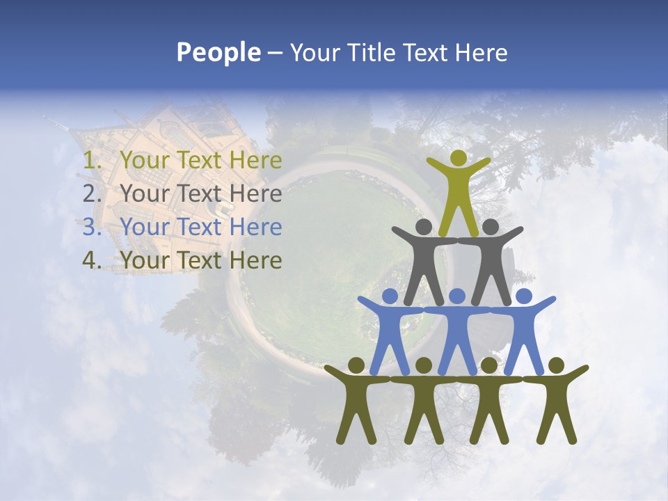 Round Wallpaper Travel PowerPoint Template