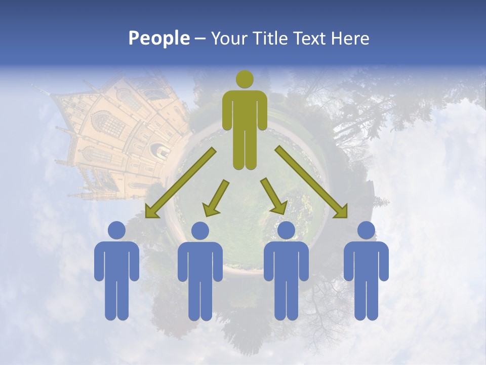 Round Wallpaper Travel PowerPoint Template