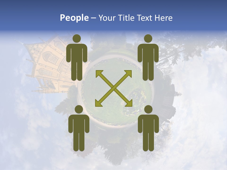 Round Wallpaper Travel PowerPoint Template