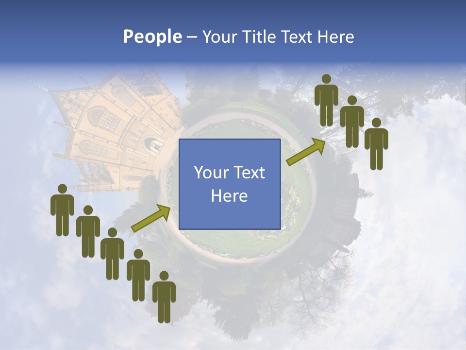 Round Wallpaper Travel PowerPoint Template