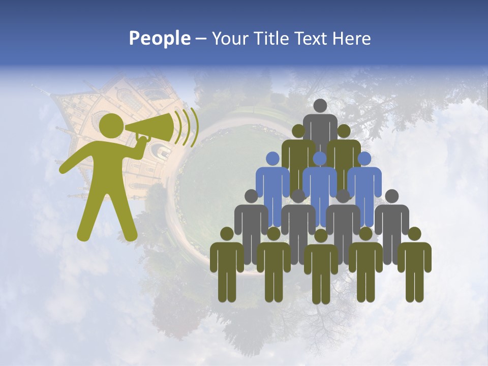 Round Wallpaper Travel PowerPoint Template