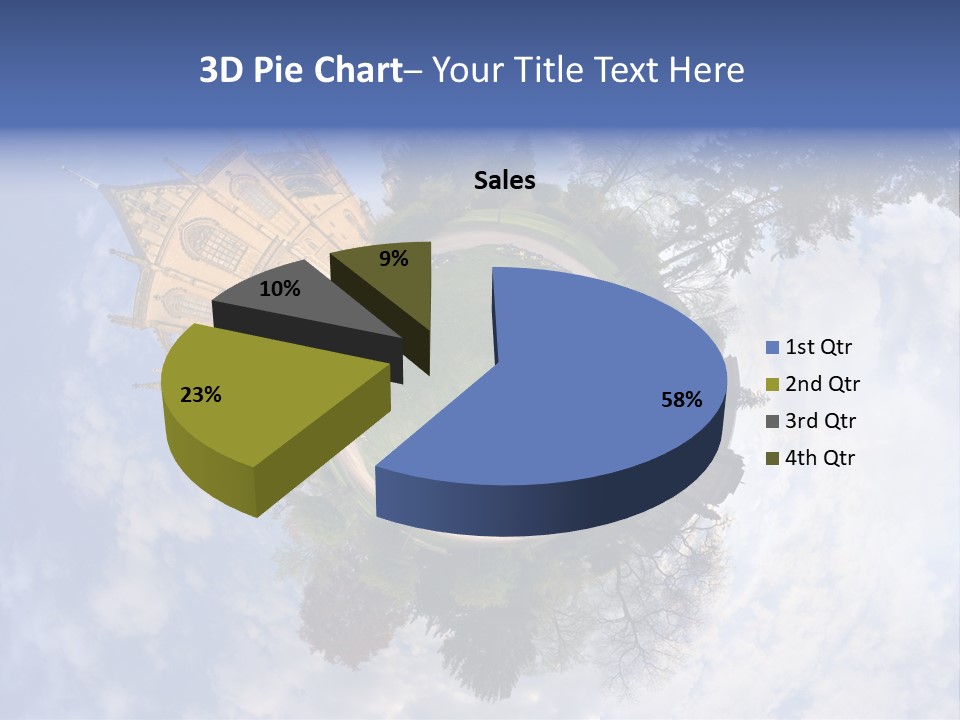 Round Wallpaper Travel PowerPoint Template