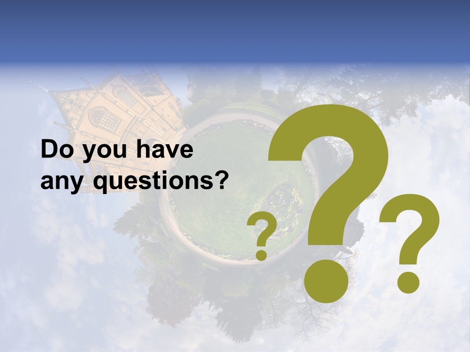 Round Wallpaper Travel PowerPoint Template