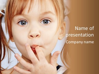 Lovely Little Girl PowerPoint Template