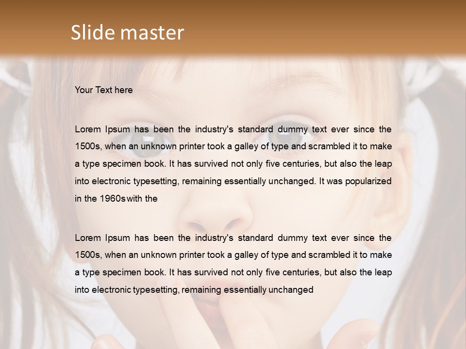 Lovely Little Girl PowerPoint Template