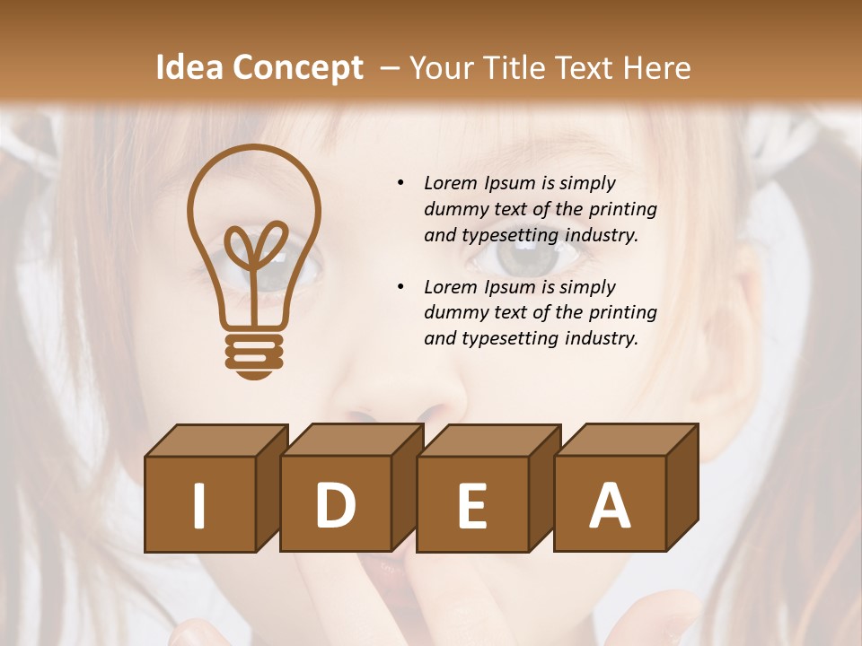 Lovely Little Girl PowerPoint Template