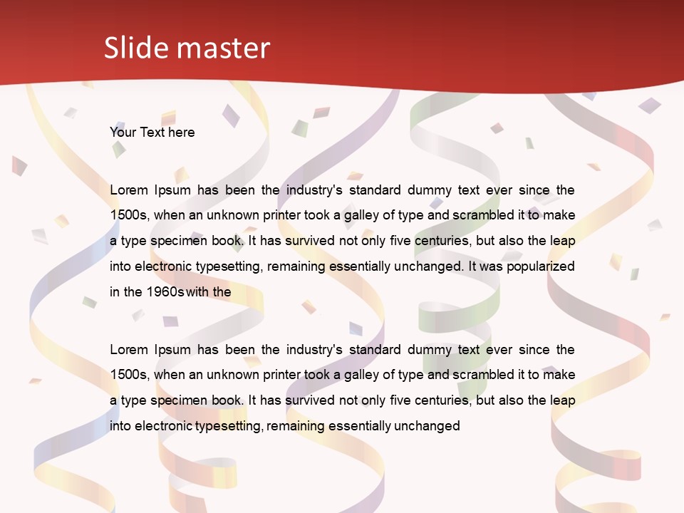 Party Streamers PowerPoint Template