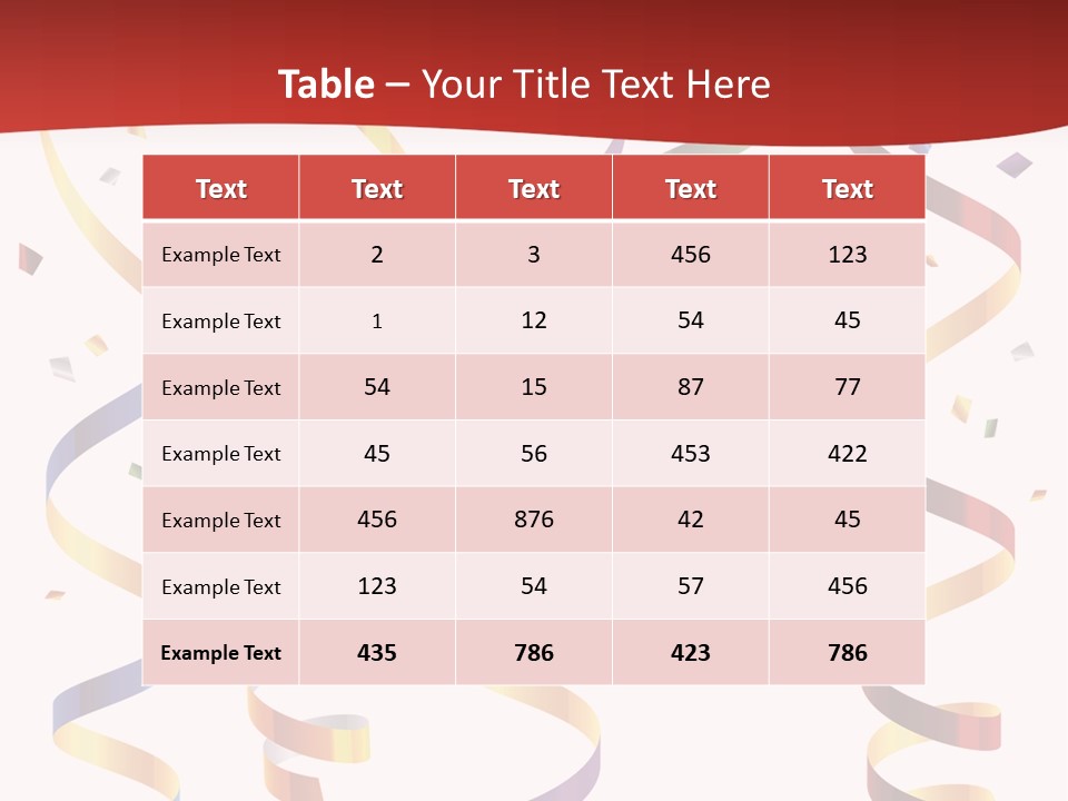 Party Streamers PowerPoint Template