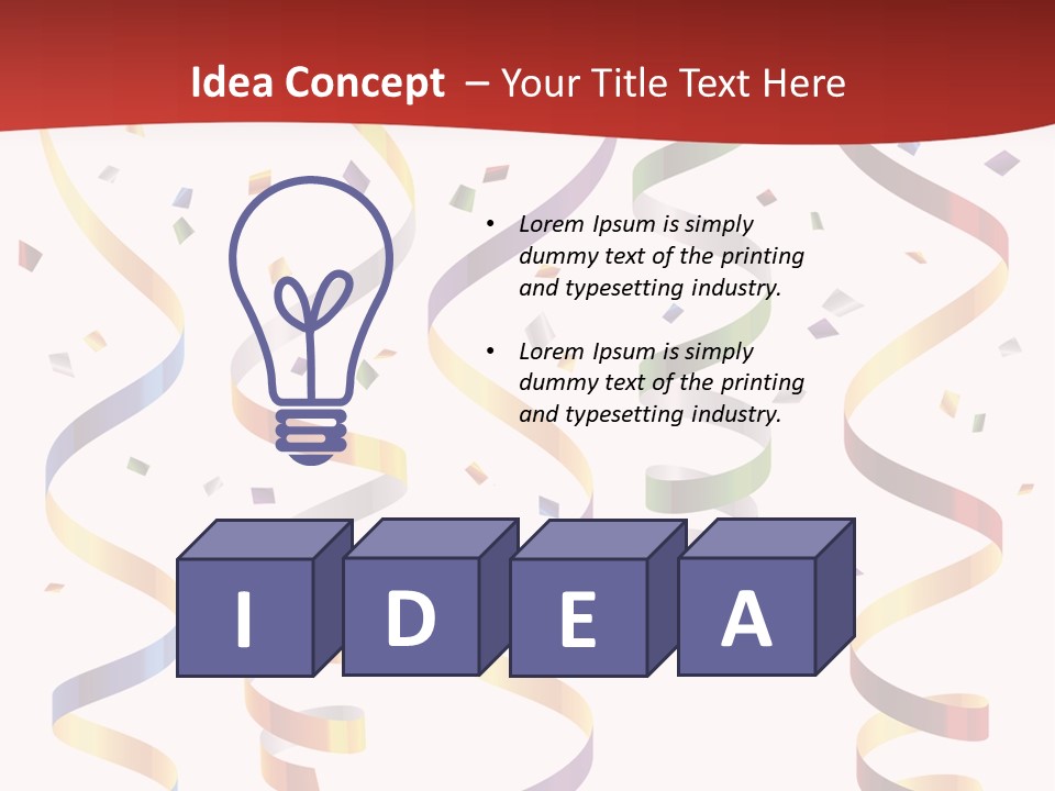 Party Streamers PowerPoint Template