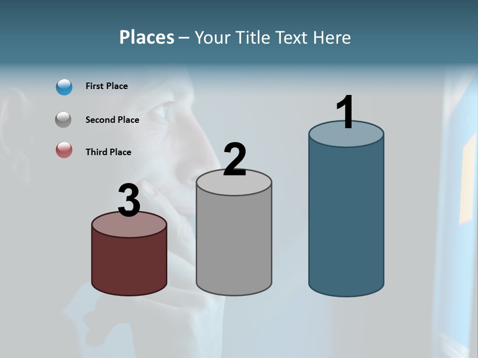 Man Working At Night PowerPoint Template