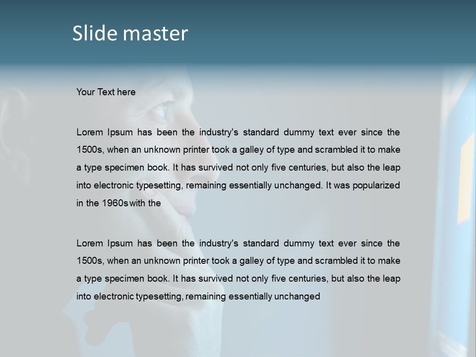 Man Working At Night PowerPoint Template