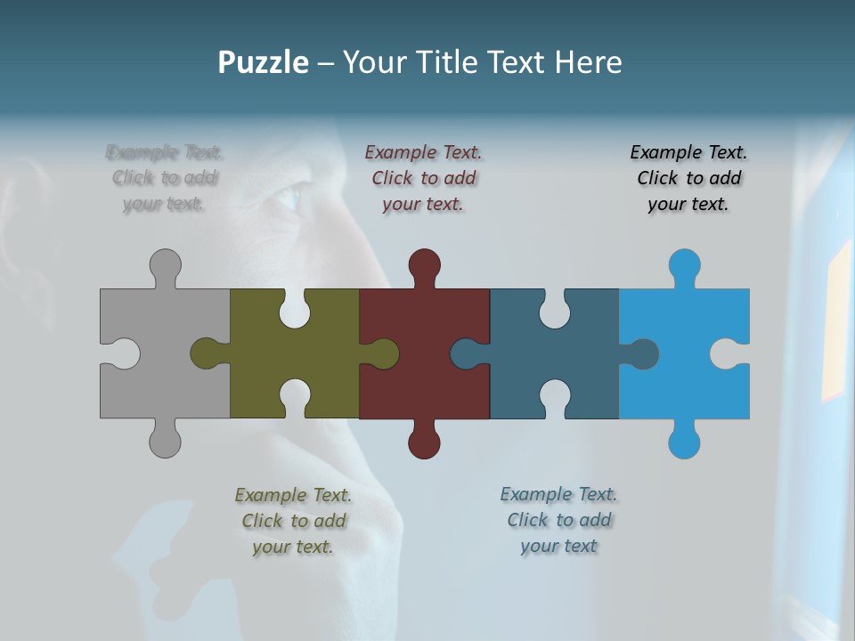 Man Working At Night PowerPoint Template