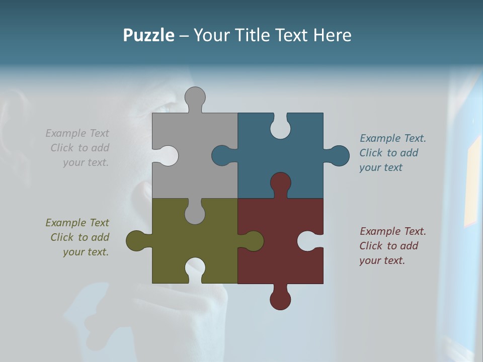 Man Working At Night PowerPoint Template