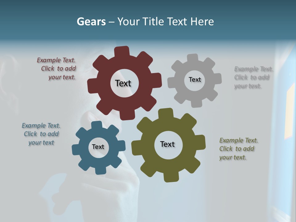 Man Working At Night PowerPoint Template