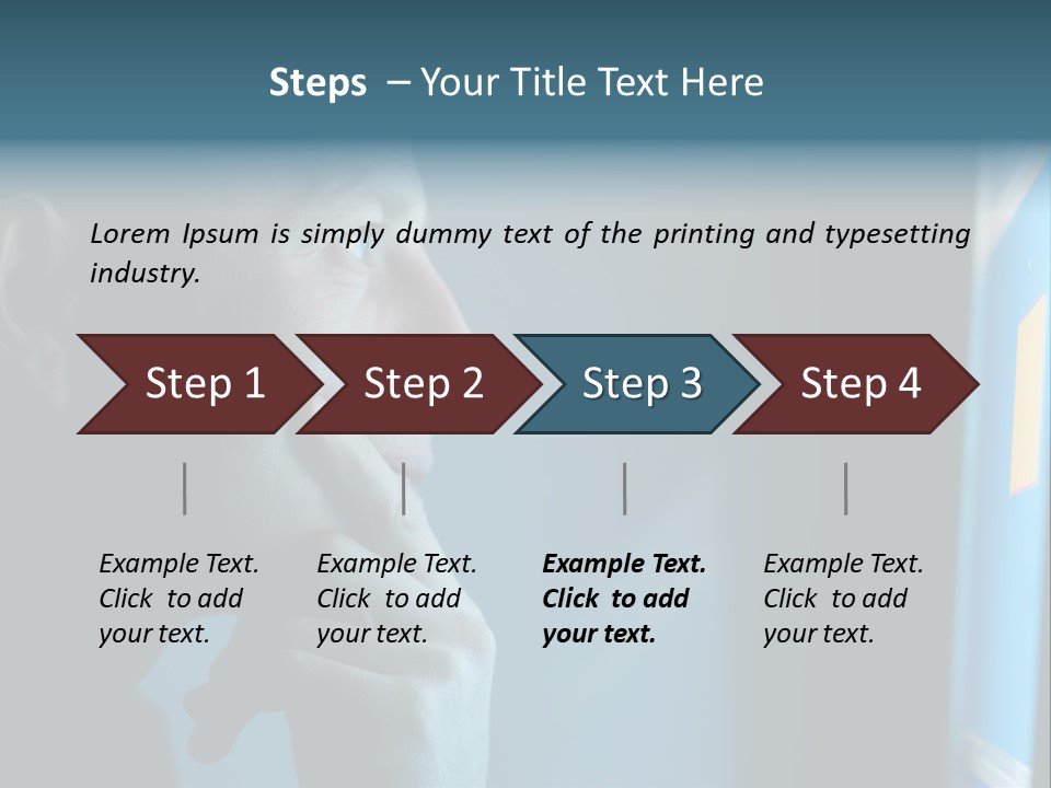 Man Working At Night PowerPoint Template