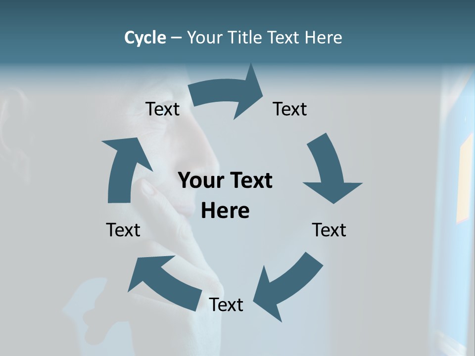 Man Working At Night PowerPoint Template