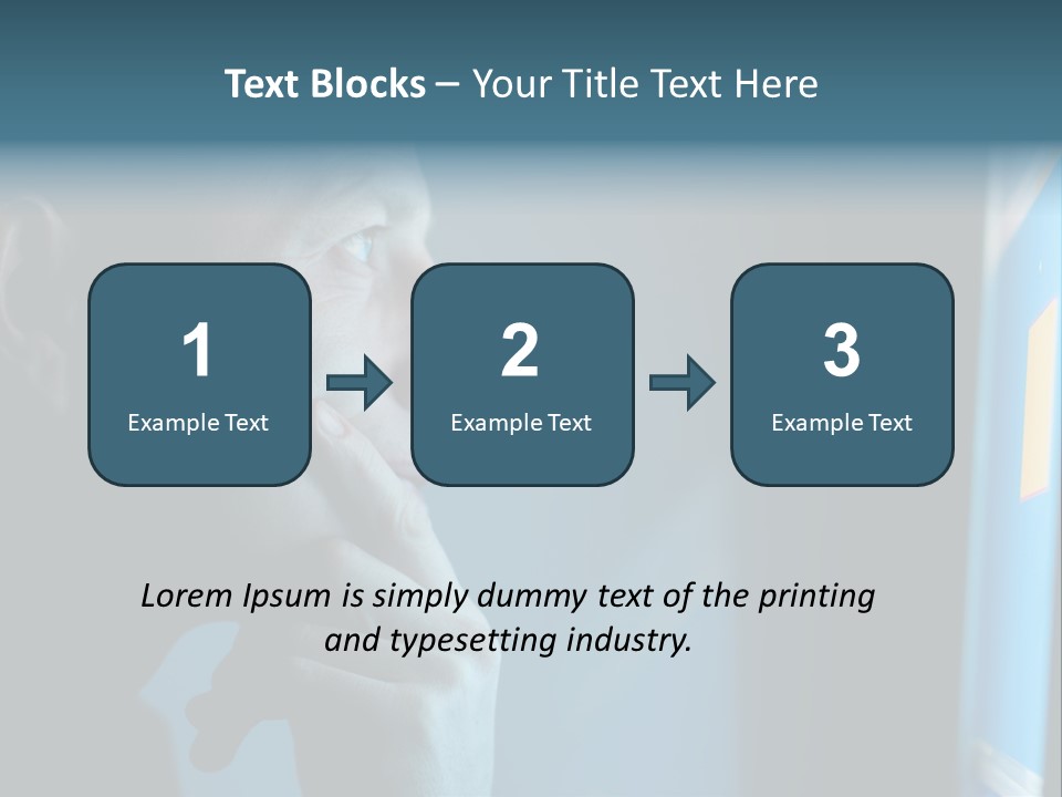 Man Working At Night PowerPoint Template
