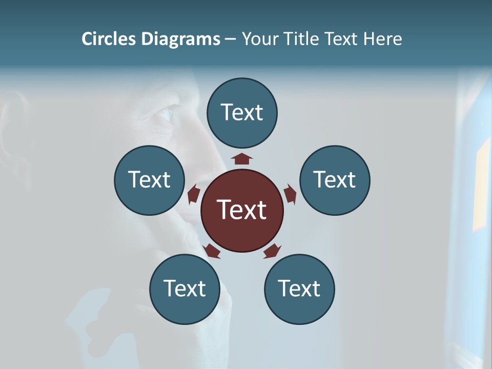 Man Working At Night PowerPoint Template