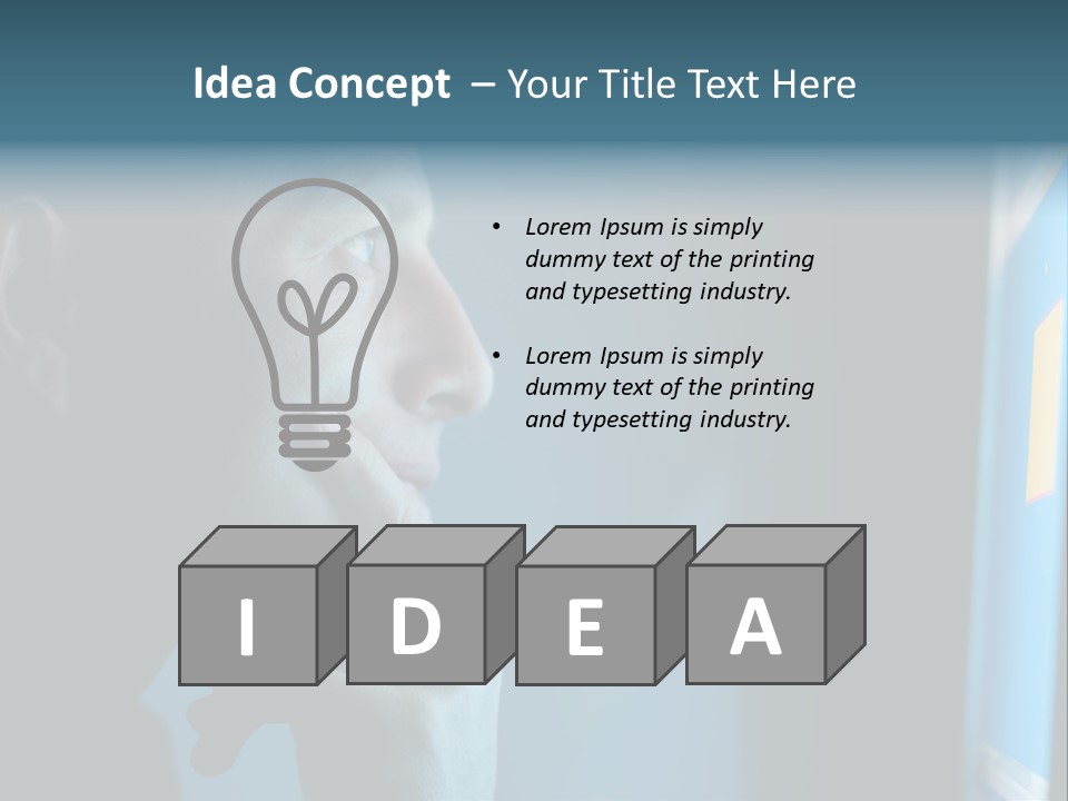 Man Working At Night PowerPoint Template