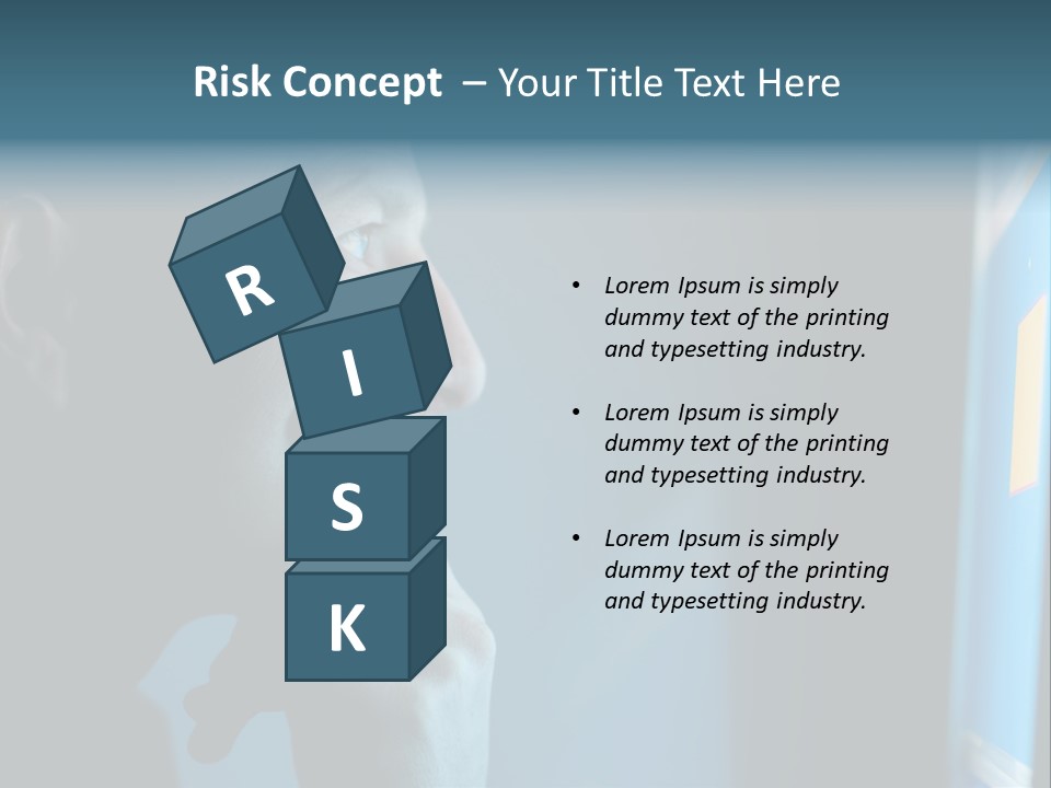 Man Working At Night PowerPoint Template