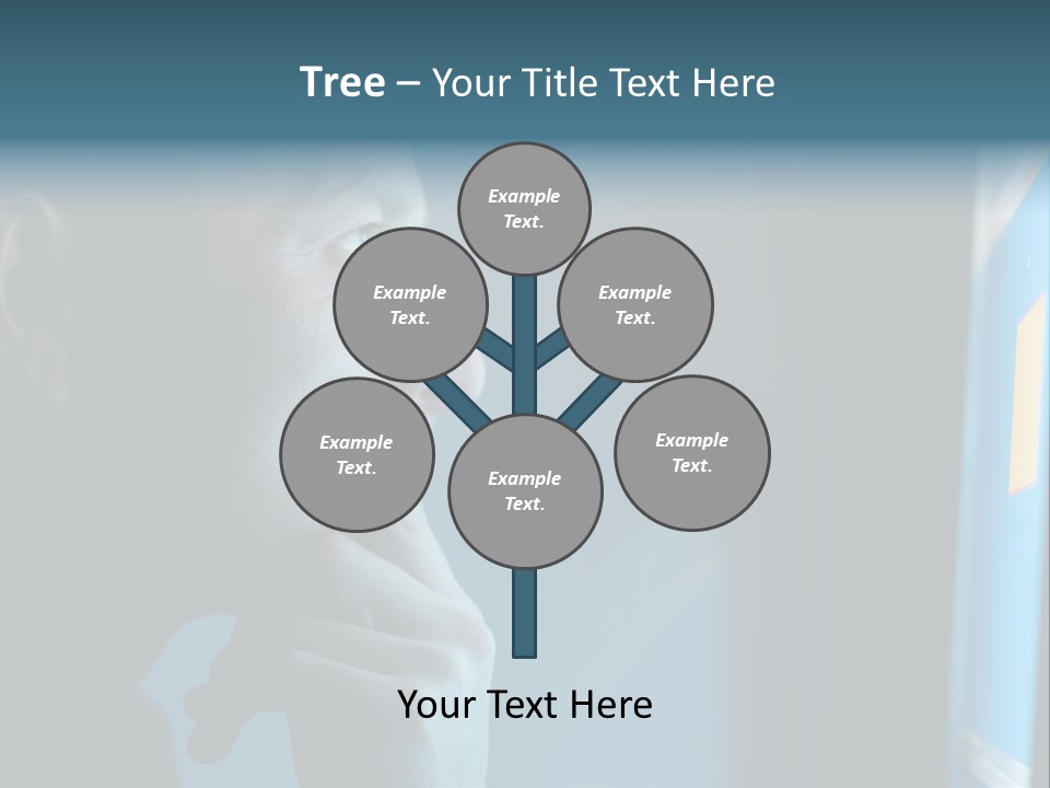 Man Working At Night PowerPoint Template