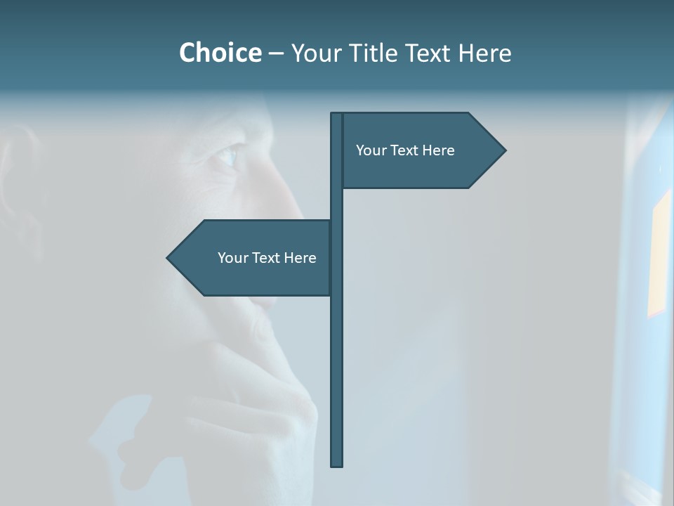 Man Working At Night PowerPoint Template