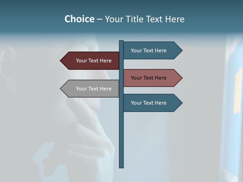 Man Working At Night PowerPoint Template