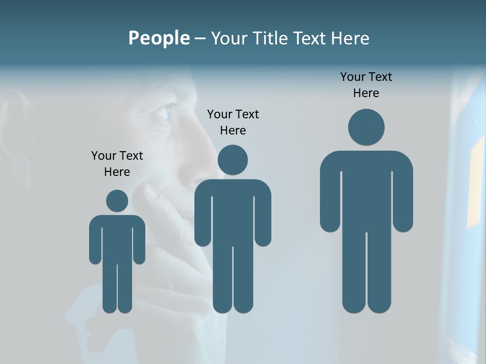 Man Working At Night PowerPoint Template