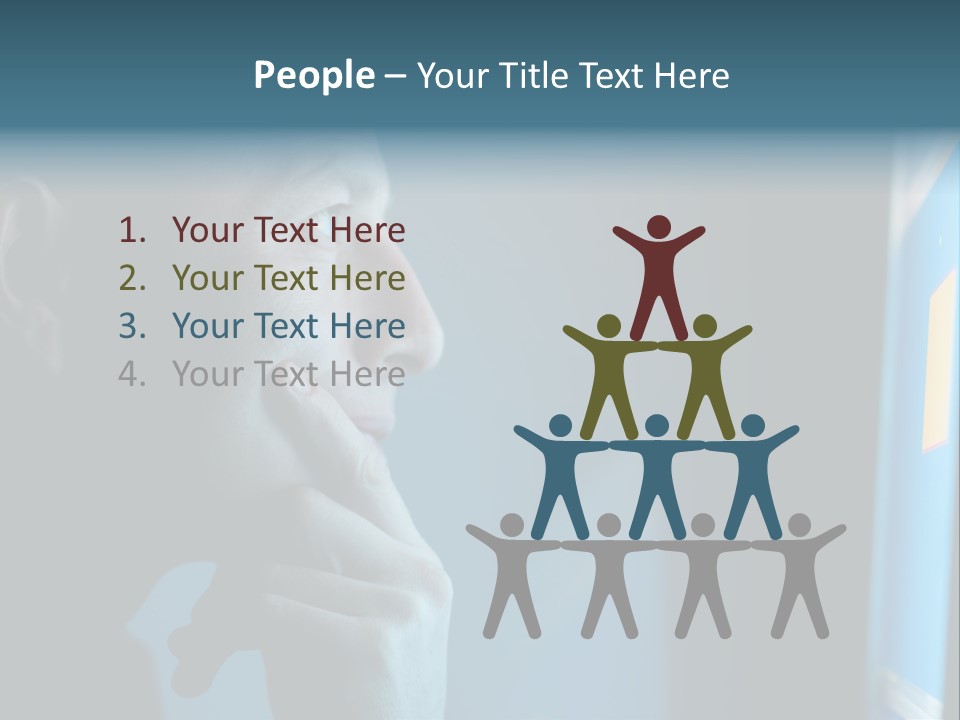 Man Working At Night PowerPoint Template