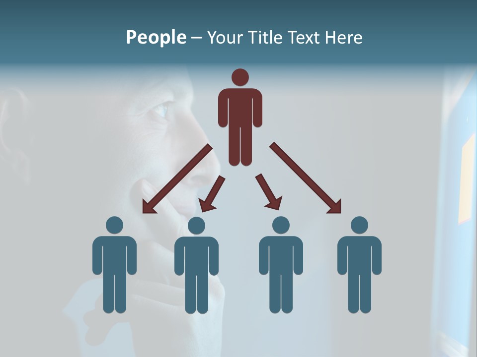 Man Working At Night PowerPoint Template