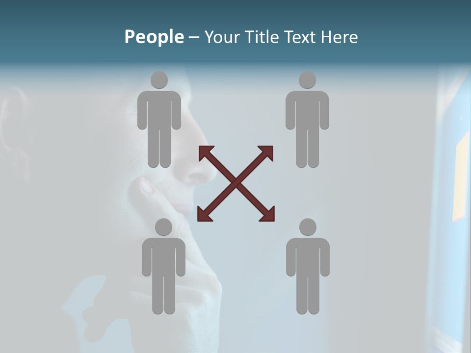 Man Working At Night PowerPoint Template