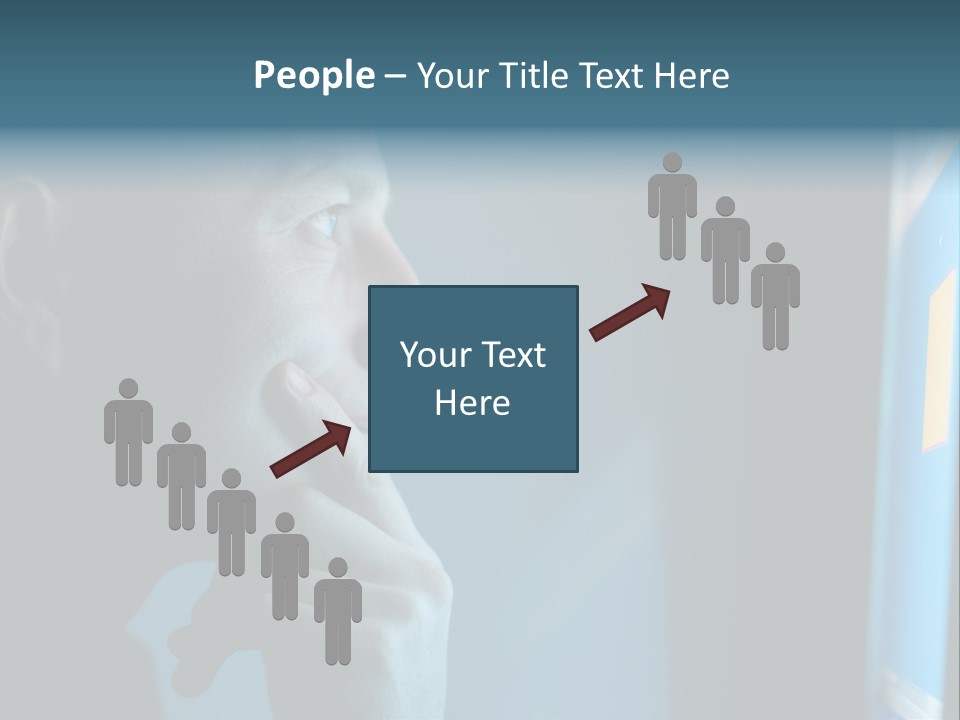 Man Working At Night PowerPoint Template