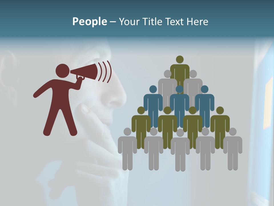 Man Working At Night PowerPoint Template