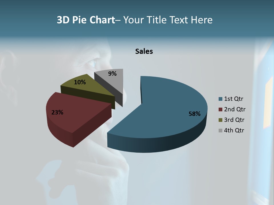 Man Working At Night PowerPoint Template