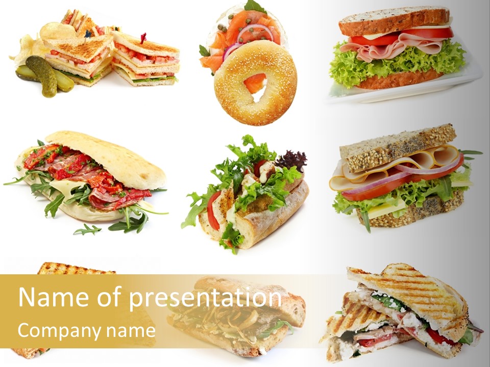 Baguette Sandwich PowerPoint Template
