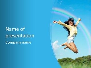 Jumping For Joy PowerPoint Template