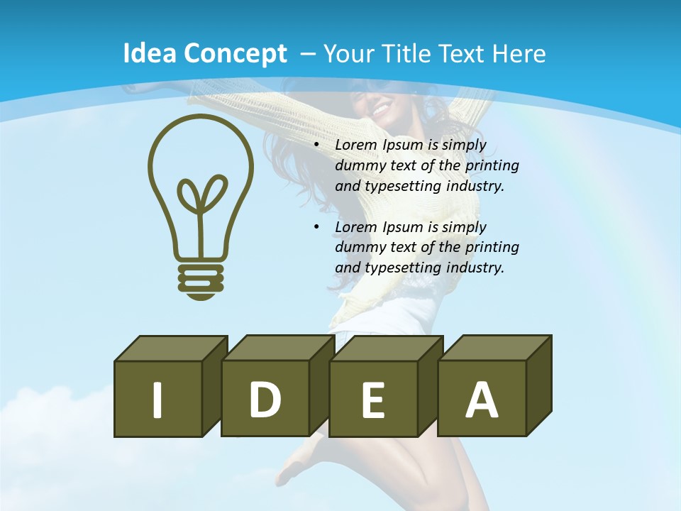 Jumping For Joy PowerPoint Template